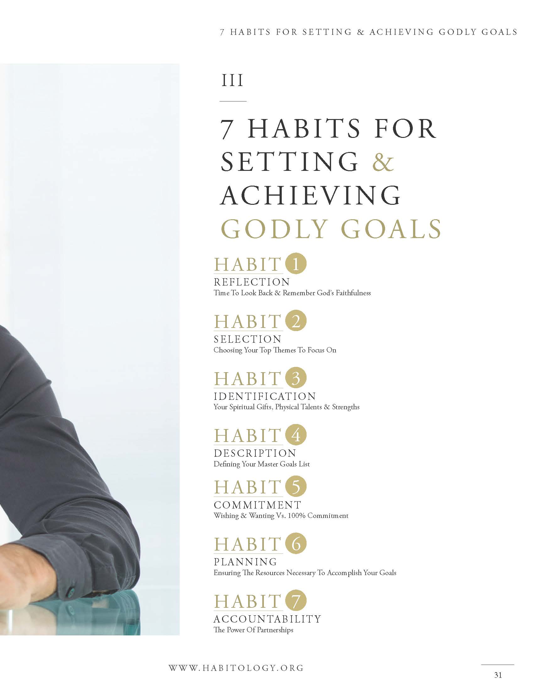 Habitology 7 Habits for Setting and Achieving Godly Goals, V7, 06-27-17 Page 31